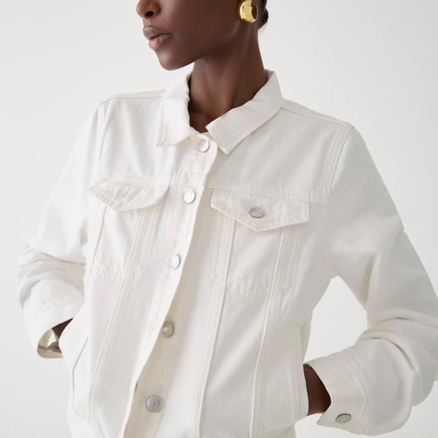 New classic denim jacket in white Product Image