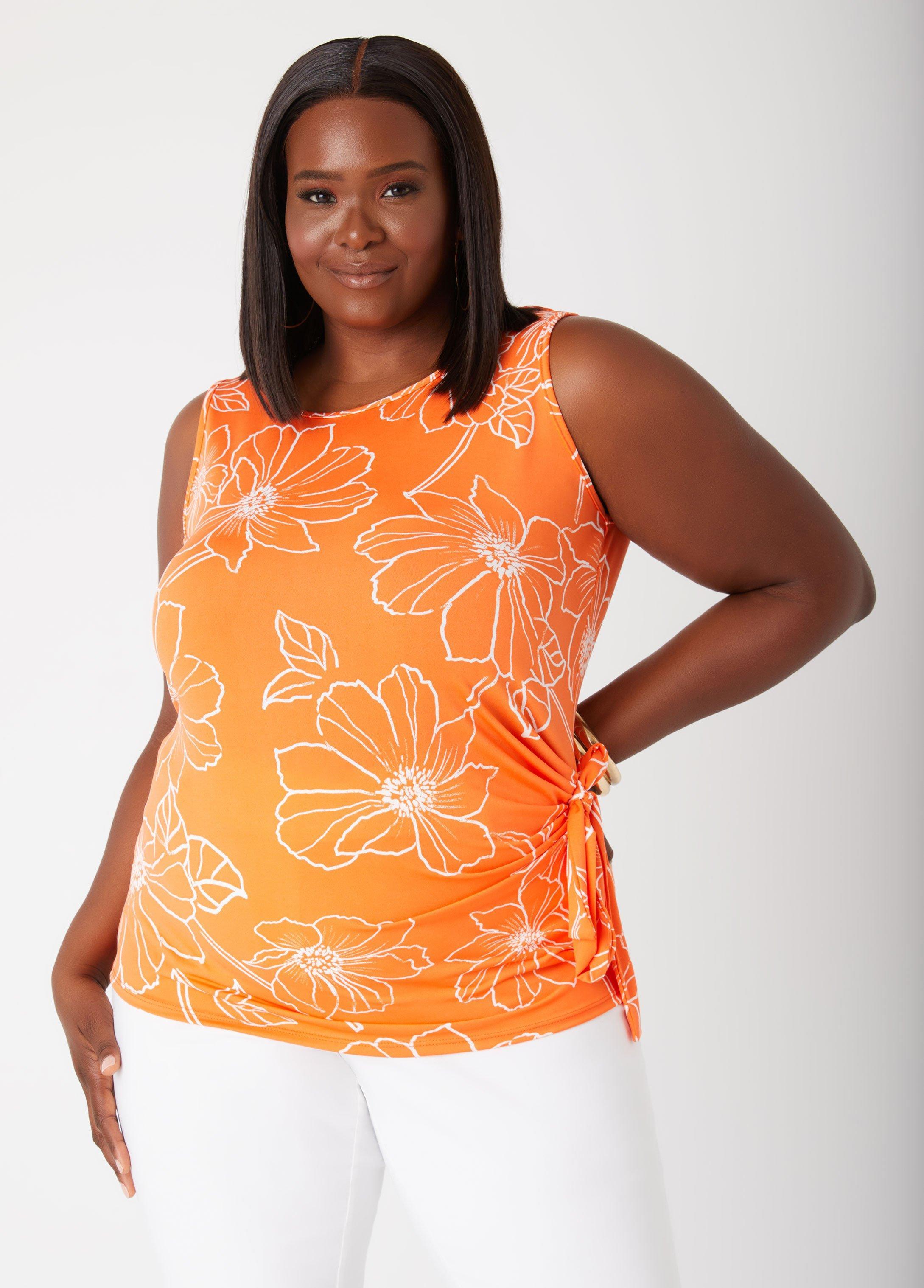 Tie Detailed Floral Print Tank Product Image