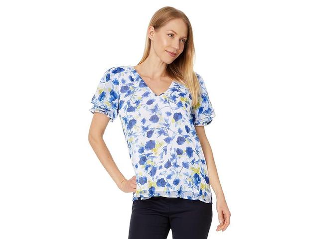 Vince Camuto V Neck Tulip Slv Blouse (Ultra ) Women's Clothing Product Image