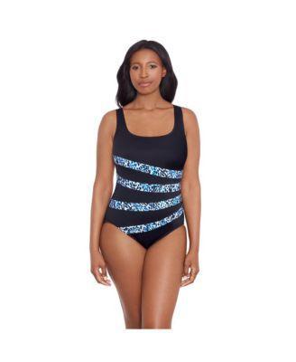 Womens Longitude Fan Tank One-Piece Swimsuit Product Image