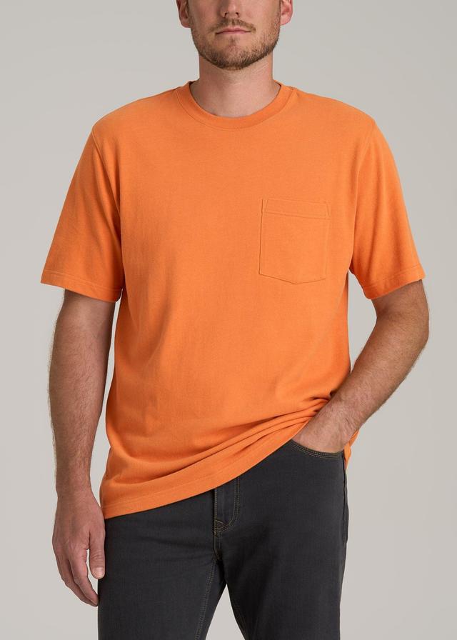 LJ&S Workwear Pocket T-Shirt for Tall Men in Marmalade Product Image