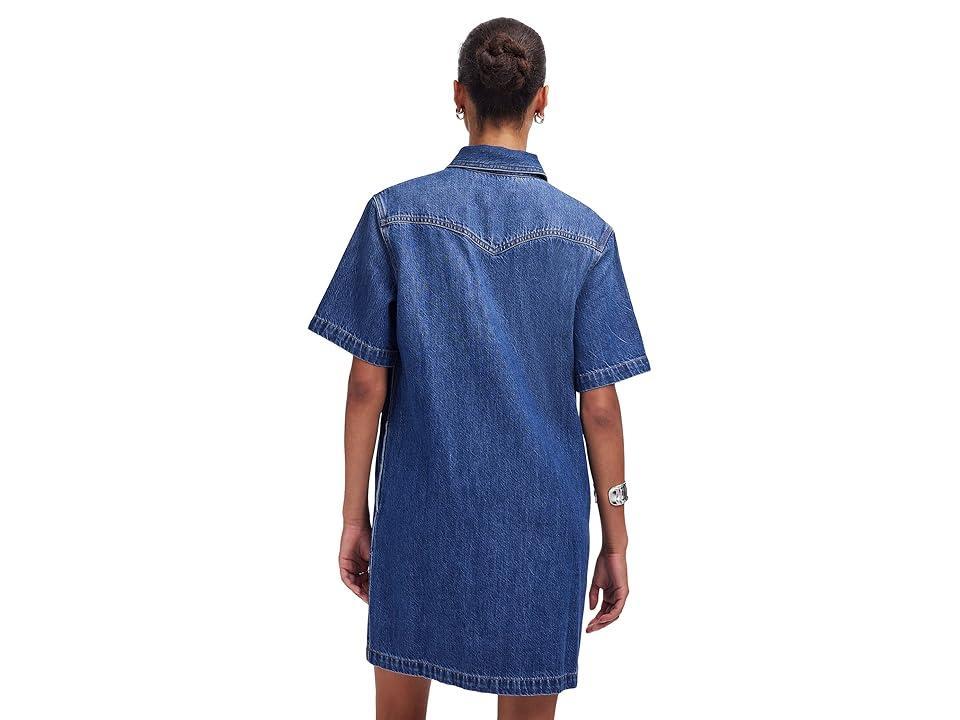 Madewell Oversized Short Sleeve Shirtdress in Santee Wash (Santee Wash) Women's Dress Product Image