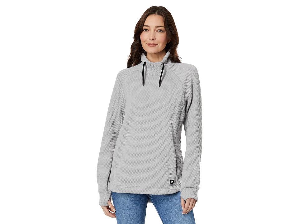 L.L.Bean Ridgeknit Crossneck Pullover (Shale /Black) Women's Clothing Product Image