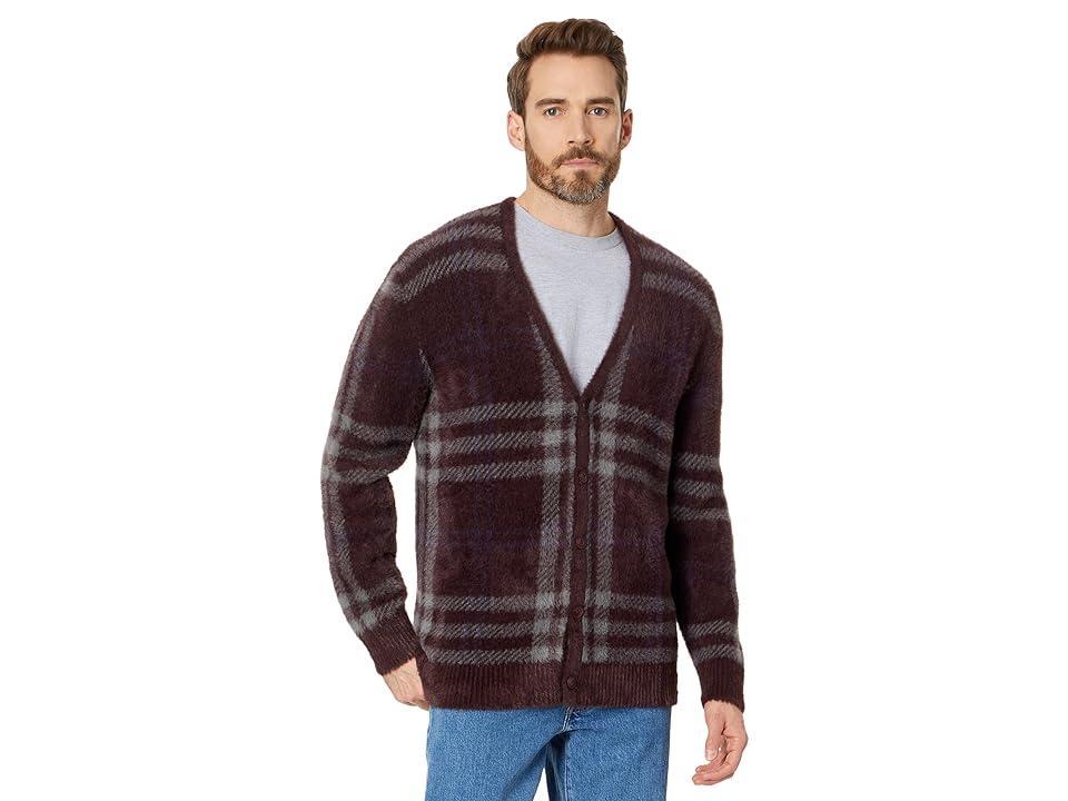 Levi's(r) Premium Fluffy Sweater Cardigan (Henri Printed Plaid Allspice) Men's Sweater Product Image