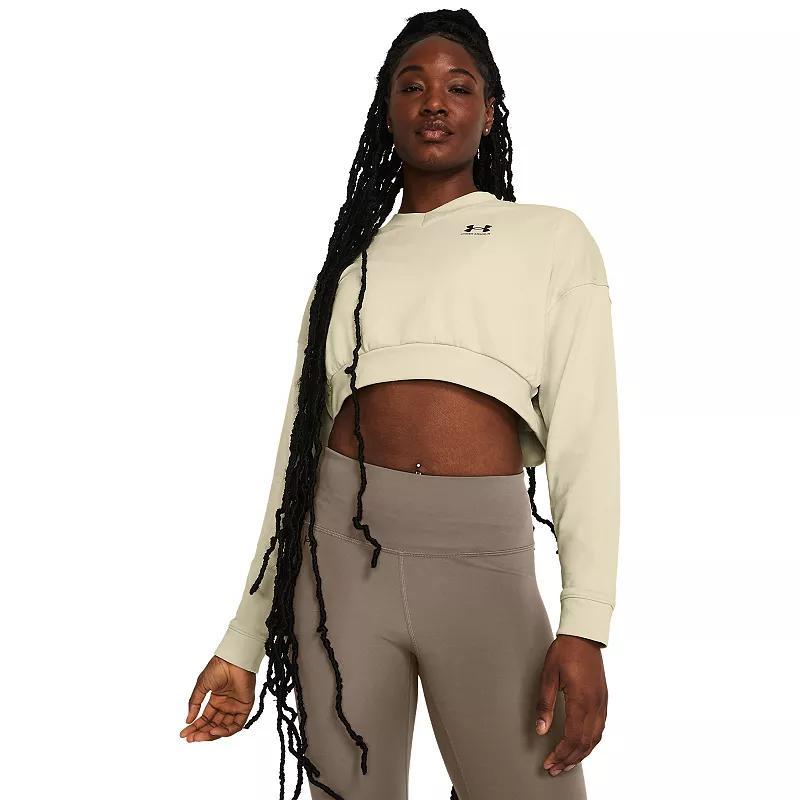 Womens Under Armour Rival Terry Oversized Cropped Crewneck Sweatshirt Product Image