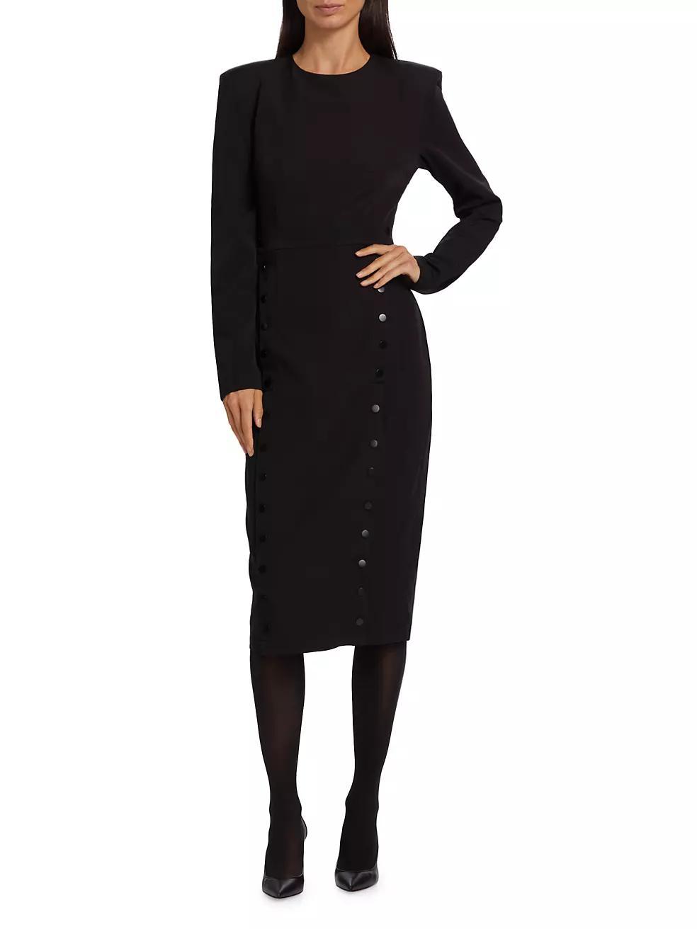 Cora Long-Sleeve Midi-Dress Product Image