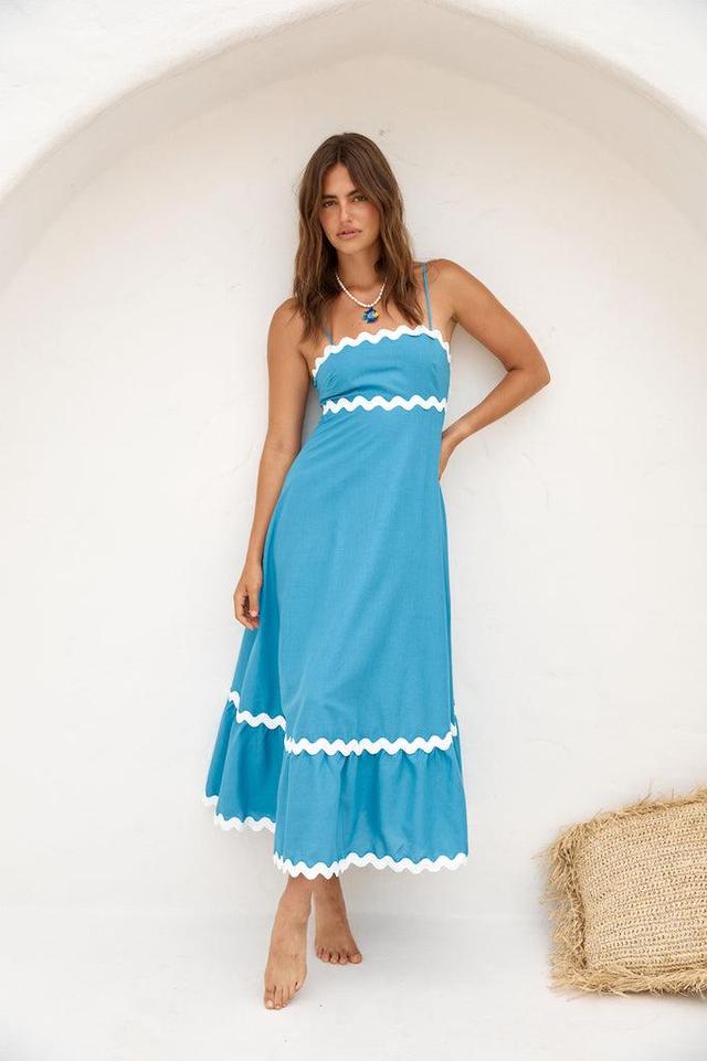 Sweet Devotion Maxi Dress Blue Product Image