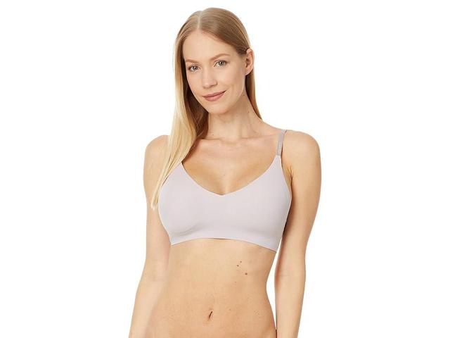 Calvin Klein Underwear Invisibles Comfort Lightly Lined Seamless Wireless Triangle Bralette Bra (Cloud Grey) Women's Bra Product Image