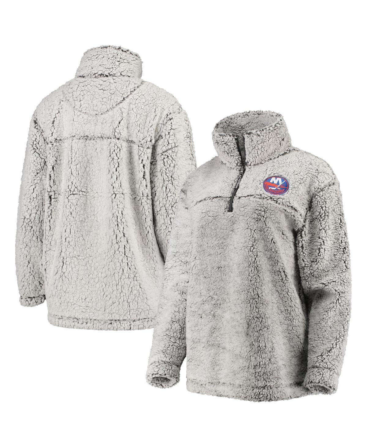 Womens G-III 4Her by Carl Banks Gray Montreal Canadiens Sherpa Quarter-Zip Pullover Jacket Product Image