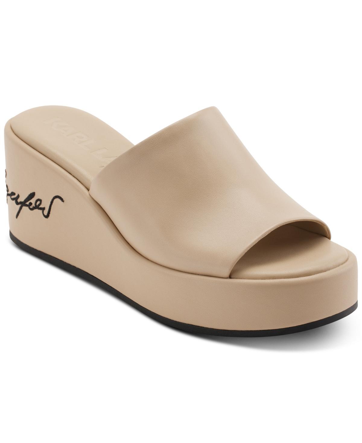 Karl Lagerfeld Paris Womens Calvina Platform Wedge Sandals Product Image