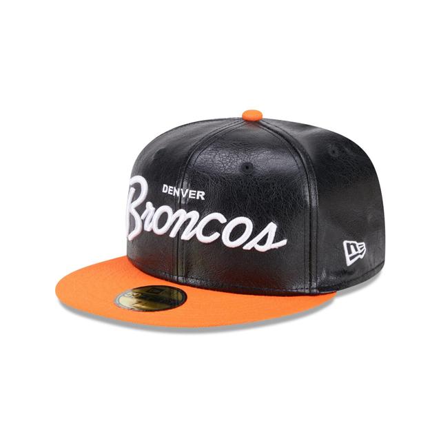 Denver Broncos Faux Leather Crown 59FIFTY Fitted Hat Male Product Image