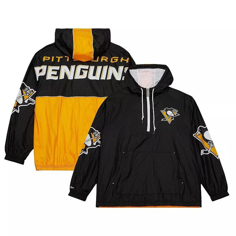 Mens Mitchell & Ness Pittsburgh Penguins Team OG 2.0 Anorak Half-Zip Windbreaker Jacket Product Image