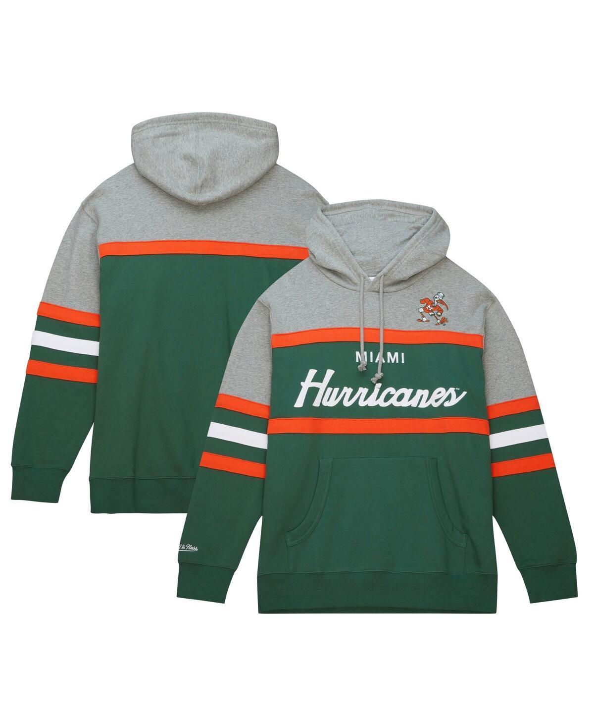 Mens Mitchell & Ness Miami Hurricanes Head Coach Pullover Hoodie Product Image