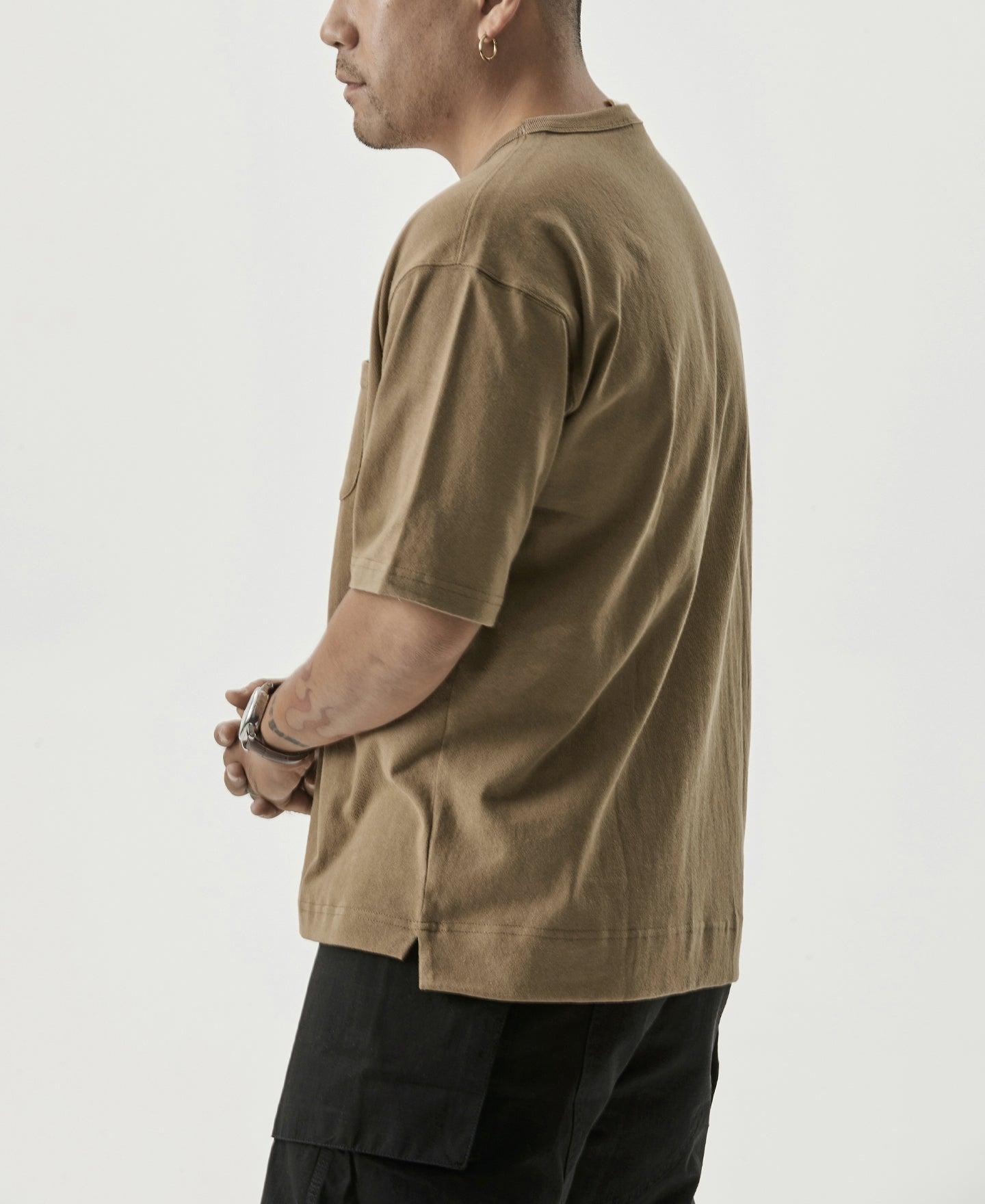 9.8 oz Cotton Classic Pocket T-Shirt - Khaki Product Image