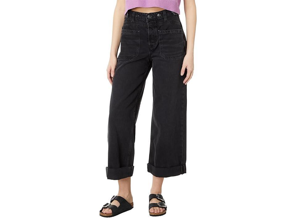 Free People Palmer Cuffed Jean (Outer Space) Women's Dress Pants Product Image