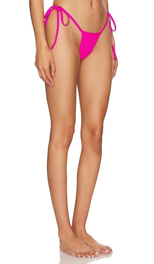 Frankies Bikinis Naia Bottom in Fuchsia. Product Image