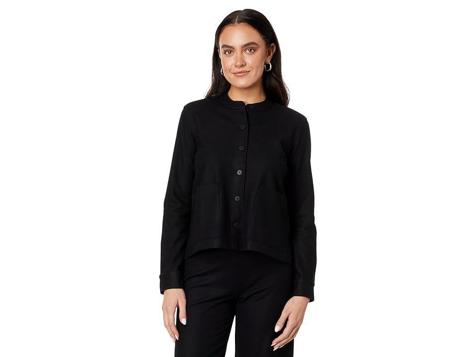 Eileen Fisher Petite Mandarin Collar Jacket Women's Jacket Product Image