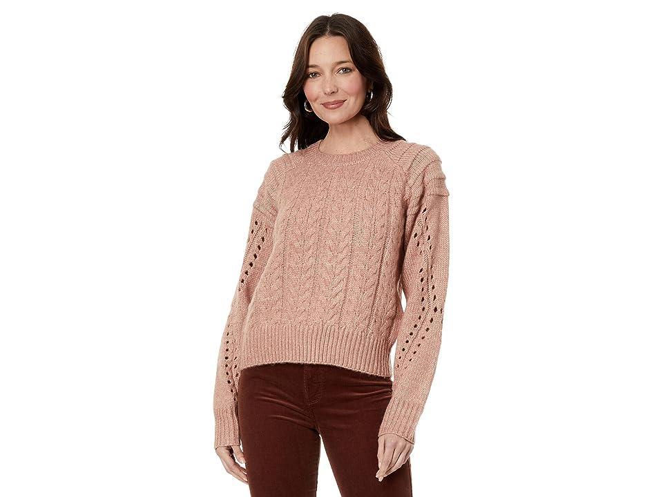 en saison Gemma Knitt Sweater (Peach Pink) Women's Clothing Product Image