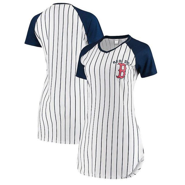 Womens Concepts Sport Boston Red Sox Vigor Pinstripe Nightshirt Product Image