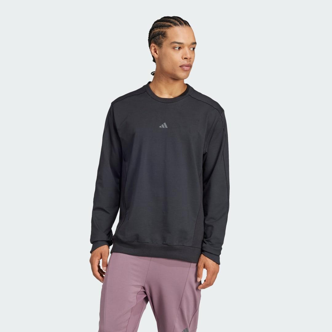 adidas Yoga Crewneck Sweatshirt Shadow Fig XS Mens Product Image