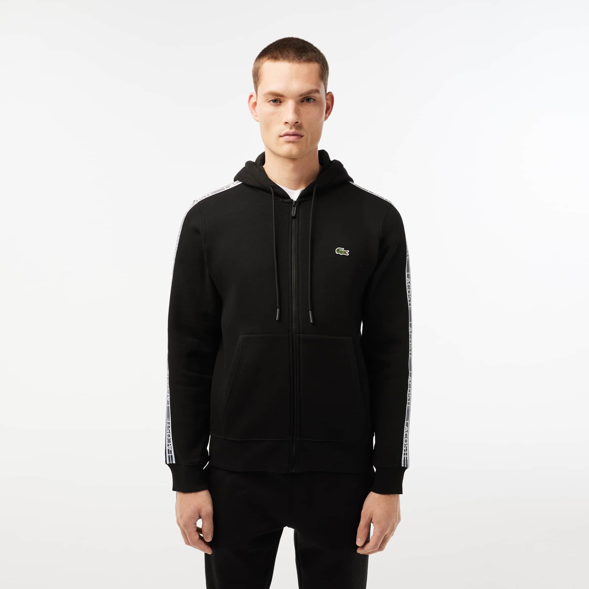 Men’s Classic Fit Branded Stripes Zip-Up Hoodie Product Image