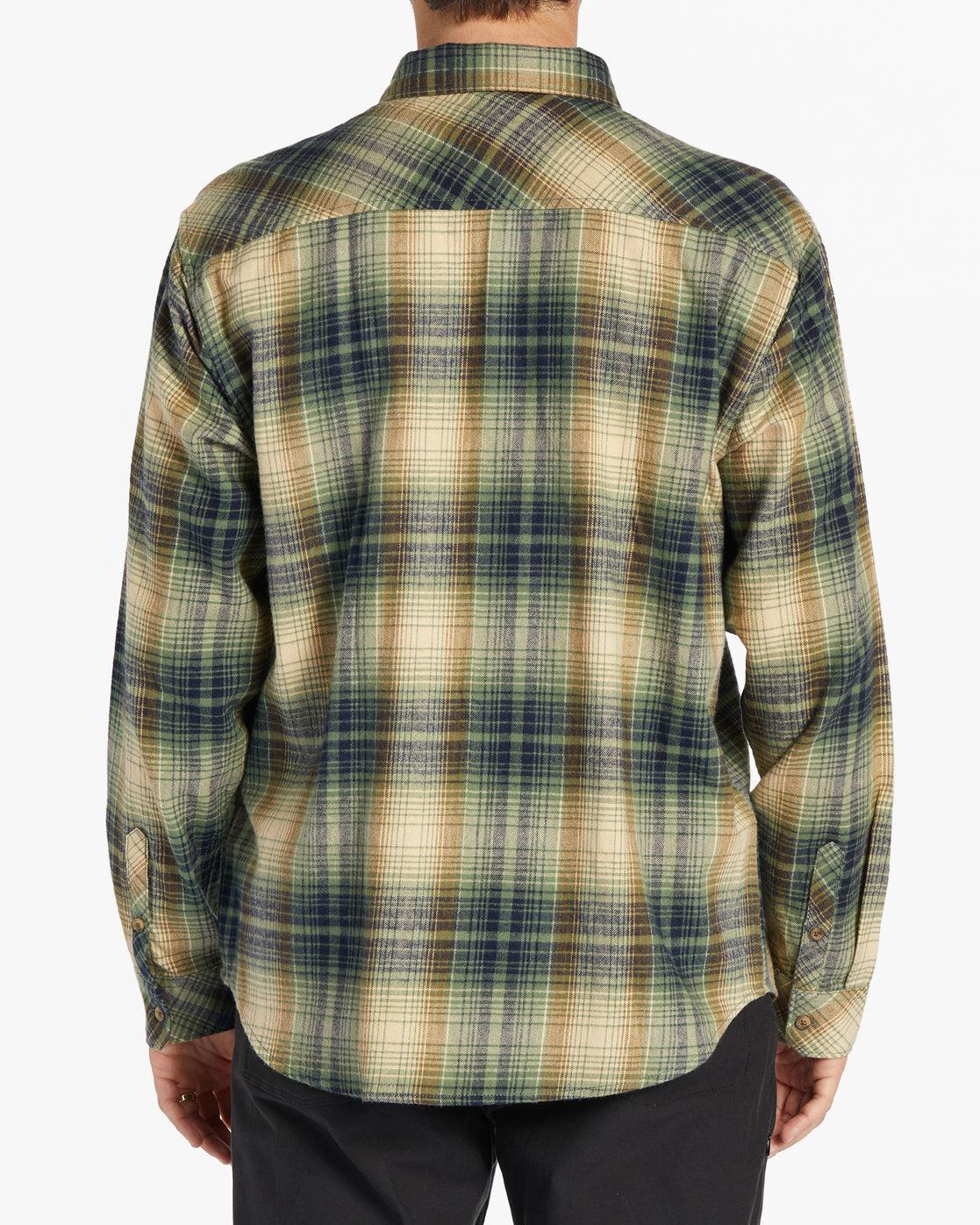 Coastline Flannel Long Sleeve Shirt - Sage Male Product Image