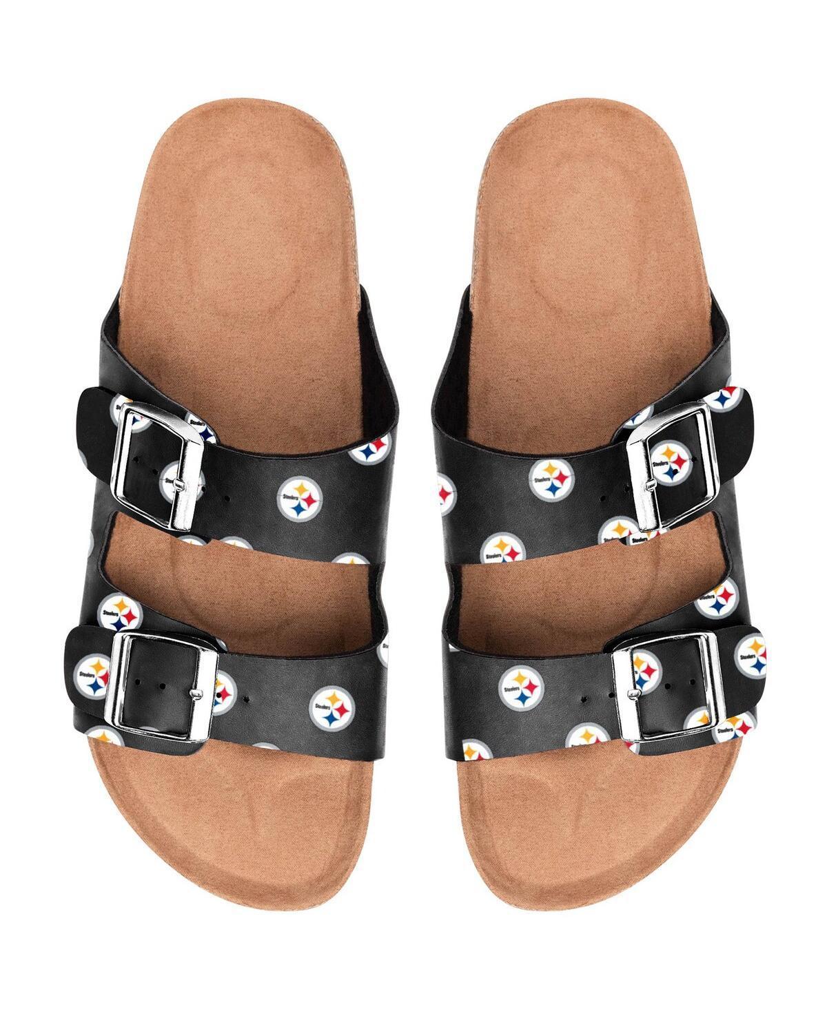 Womens Pittsburgh Steelers Mini Print Double Buckle Sandal Product Image