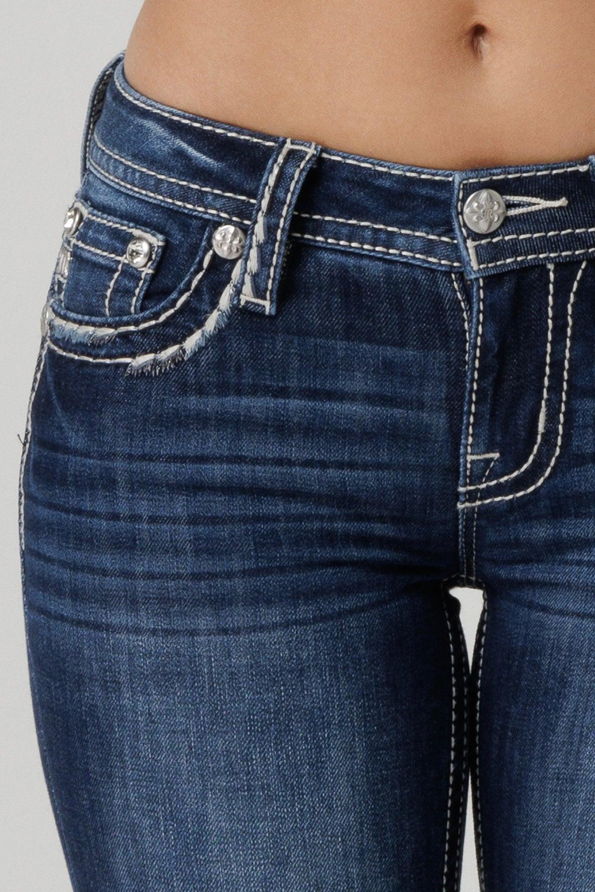 Classic Saddle Stitch Bootcut Jeans Product Image