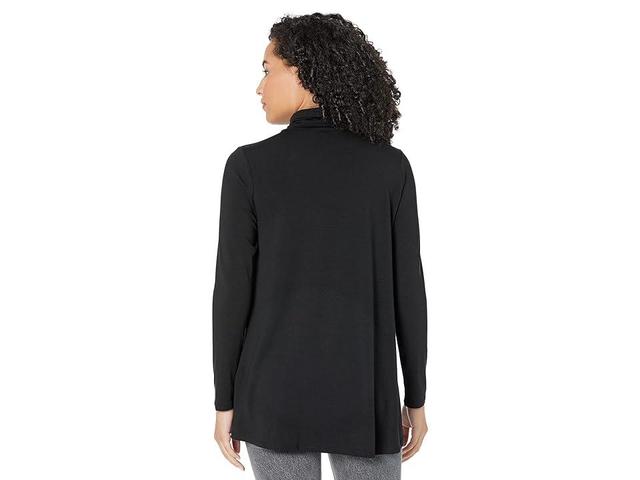 Eileen Fisher Scrunch Neck Jersey Tunic in Black at Nordstrom, Size Xx-Small Product Image