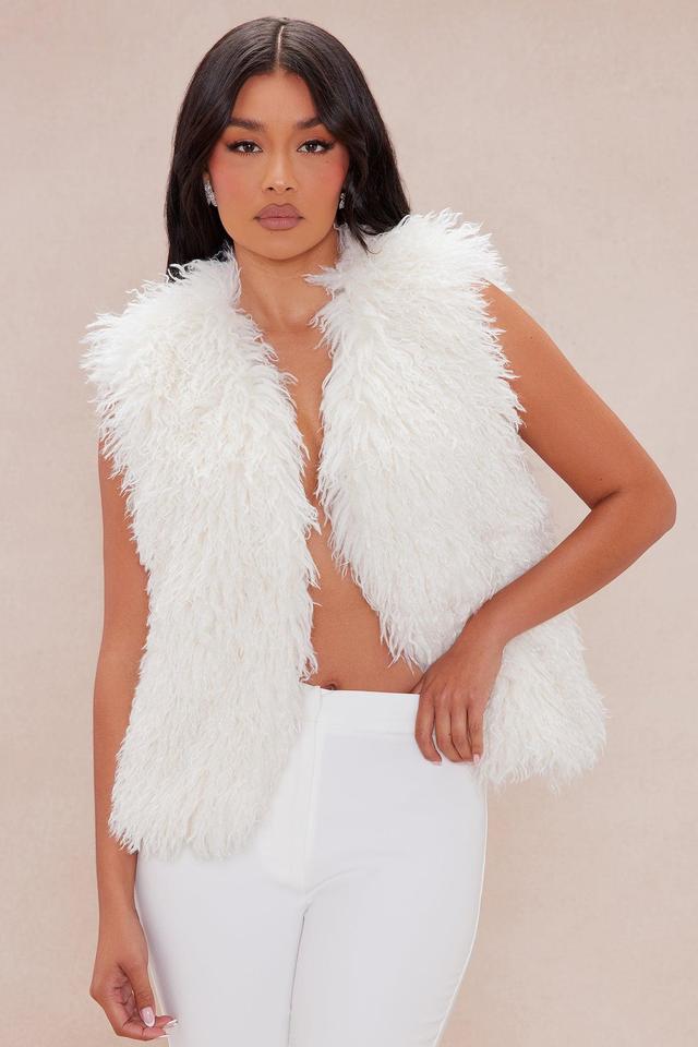 Mammoth Fur Vest - Cream Product Image