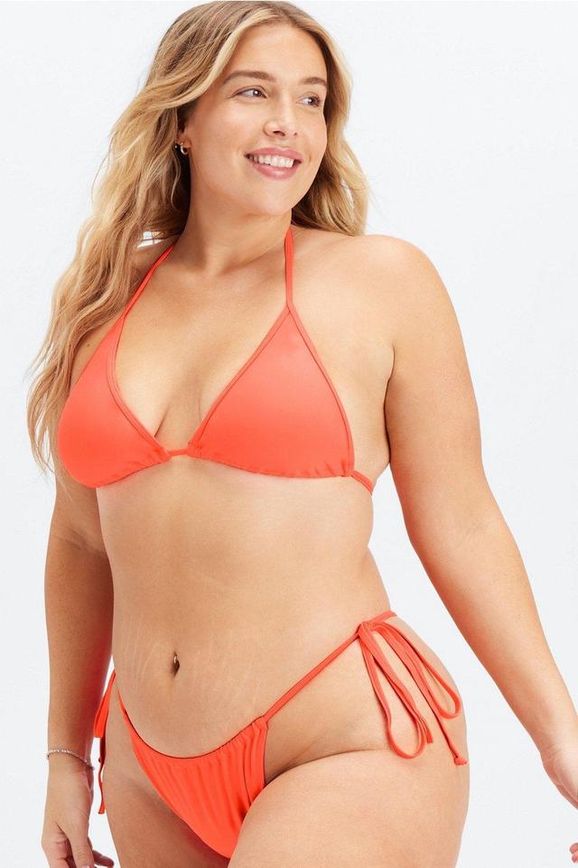 Fabletics Triangle String Bikini Top Womens orange Size S Product Image