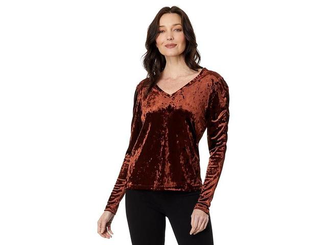 Elliott Lauren Velvet Poof Sleeve Top Women's Clothing Product Image