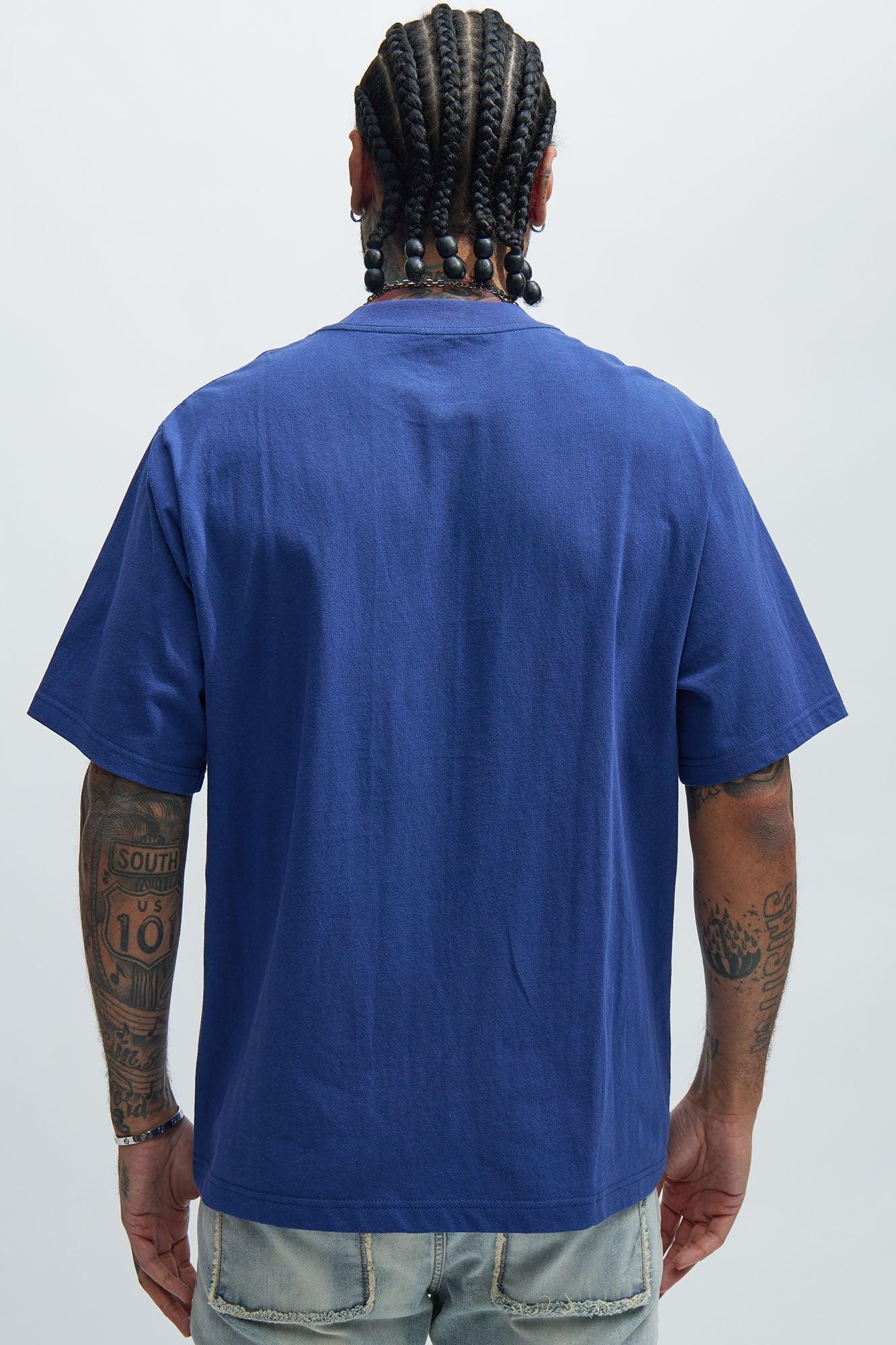 Oversized Heavyweight Short Sleeve Tee - Navy Product Image