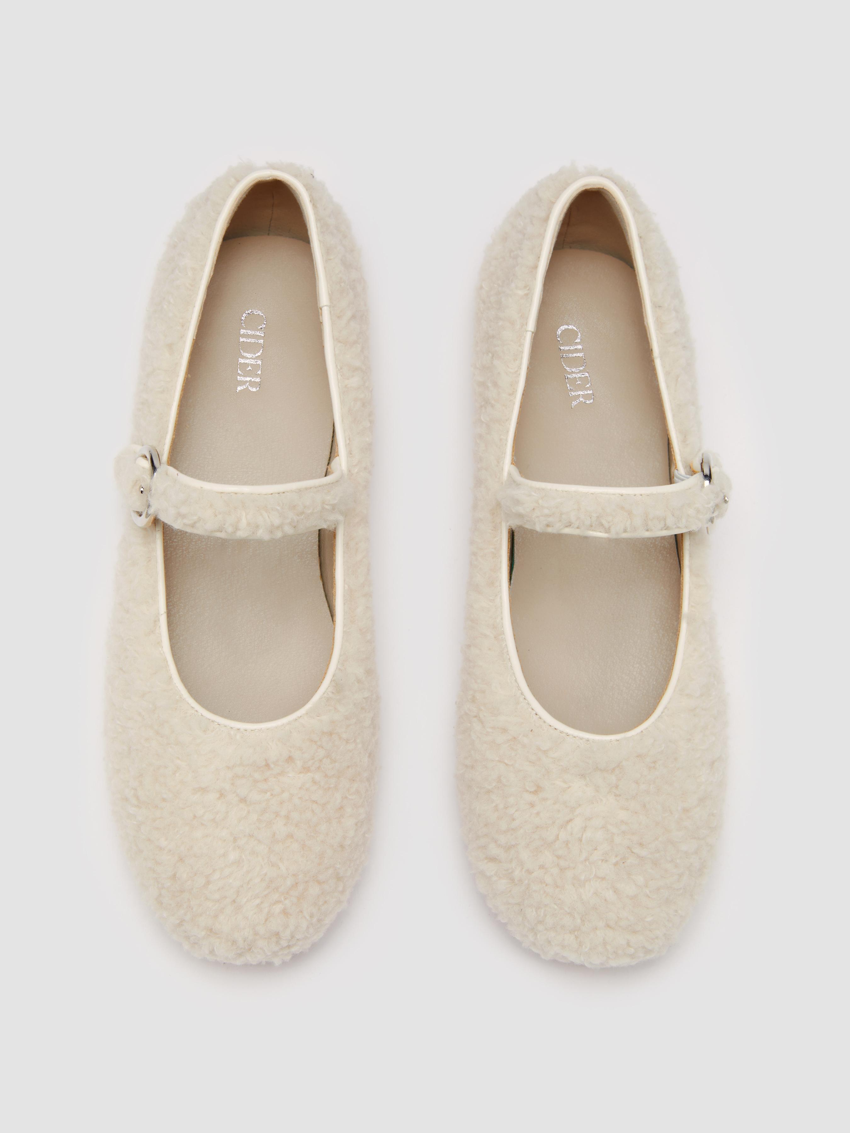 Furry Mary Jane Flats Product Image