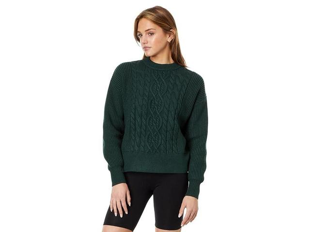 Varley Mondain Cable-Knit (Darkest Spruce) Women's Clothing Product Image