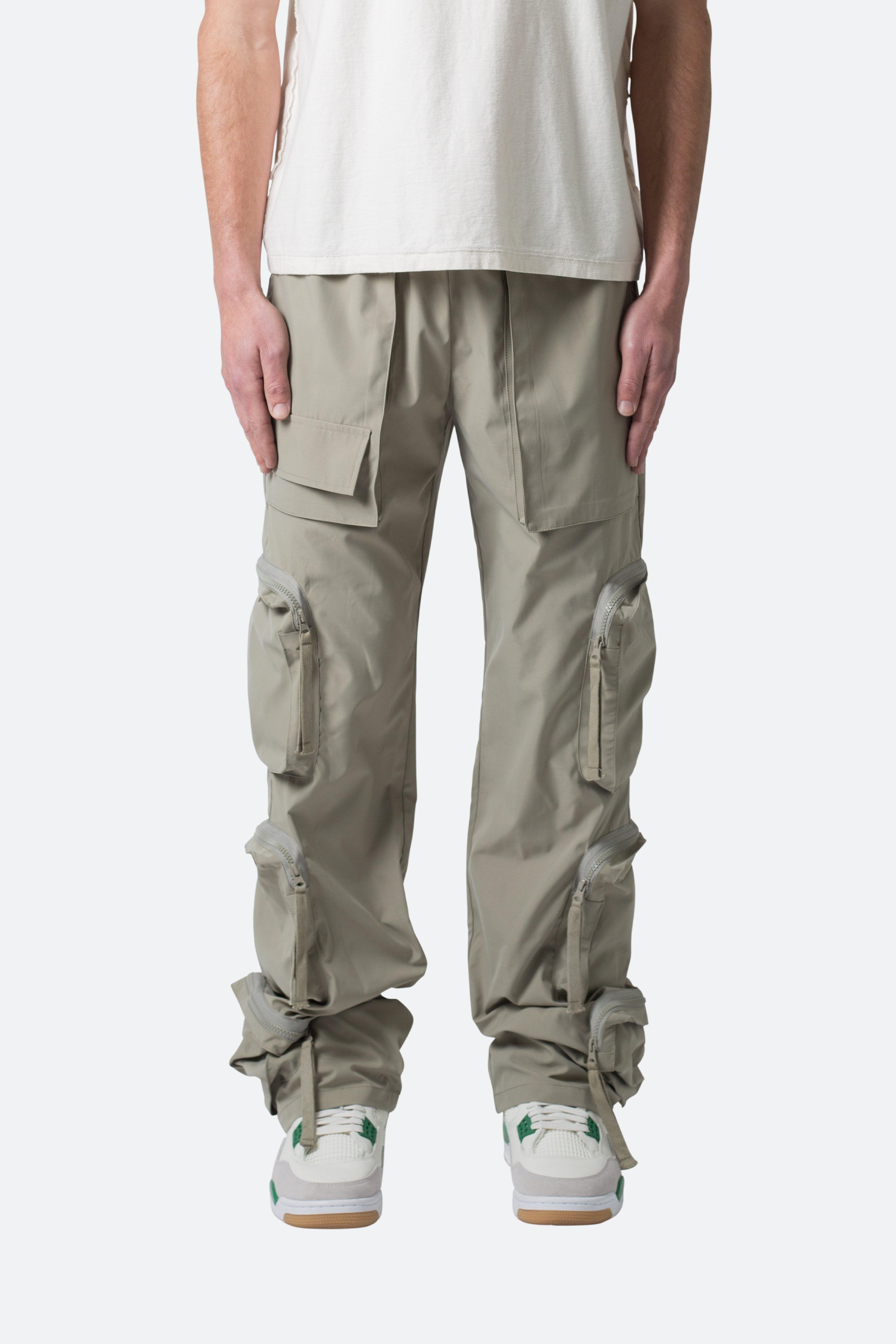 Multi Pocket Drawcord Pants - Olive Product Image