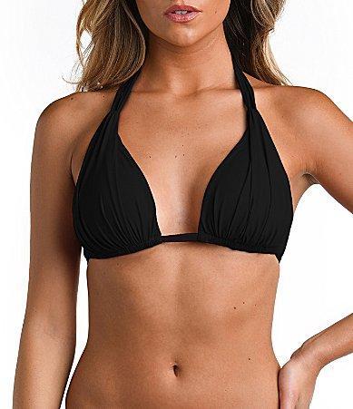 La Blanca Island Goddess Halter Bikini Top Side Shirred Hipster Bikini Bottoms Womens Swimsuit Product Image