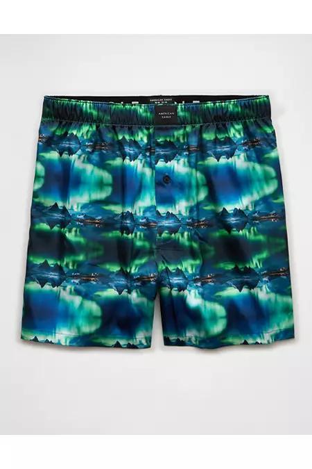 AEO Mens Northern Lights Satin Pocket Boxer Short Men's Product Image