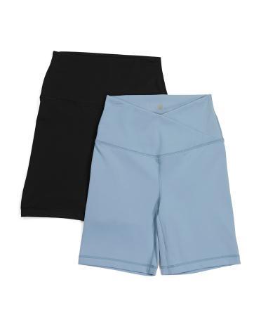 2pk High Rise Bike Shorts for Women Product Image