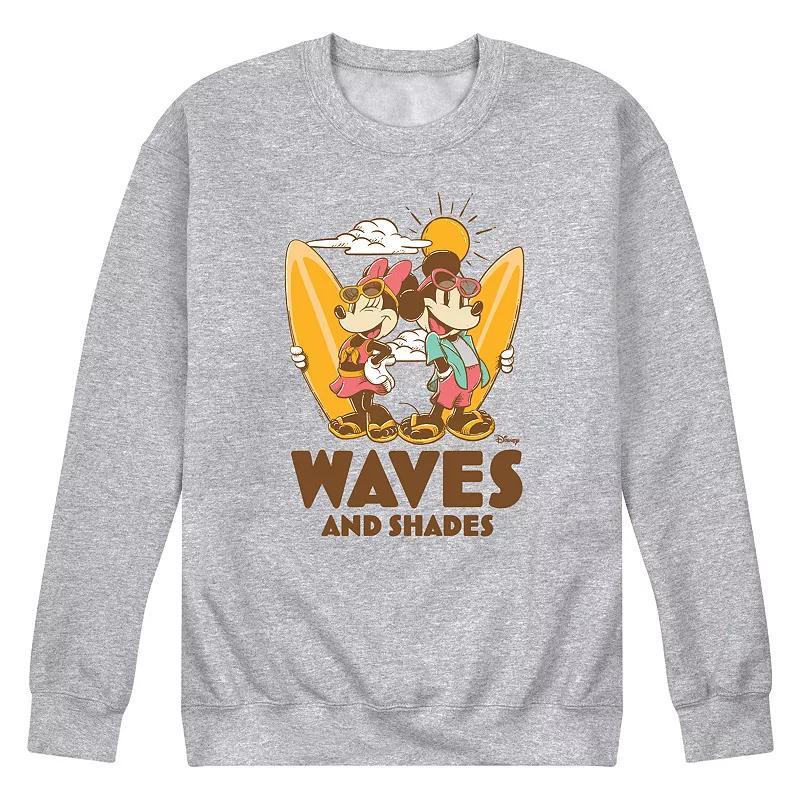 Disneys Mickey & Minnie Mouse Mens Waves And Shades Fleece Sweatshirt Product Image