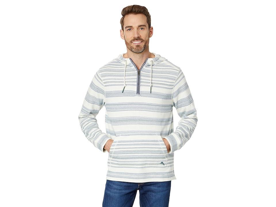 Tommy Bahama Shoreline Stripe Baja Hoodie (Coconut) Men's Sweatshirt Product Image