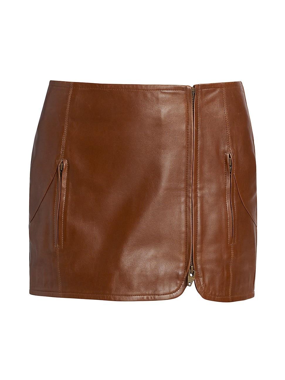 Womens Leather Miniskirt Product Image