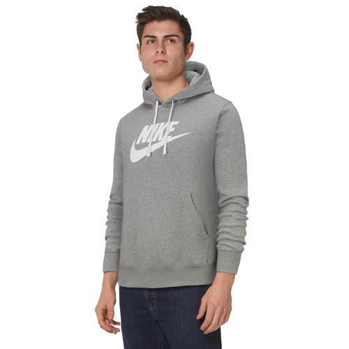 Mens Nike Sportswear Club Logo Pullover Hoodie Grey Product Image