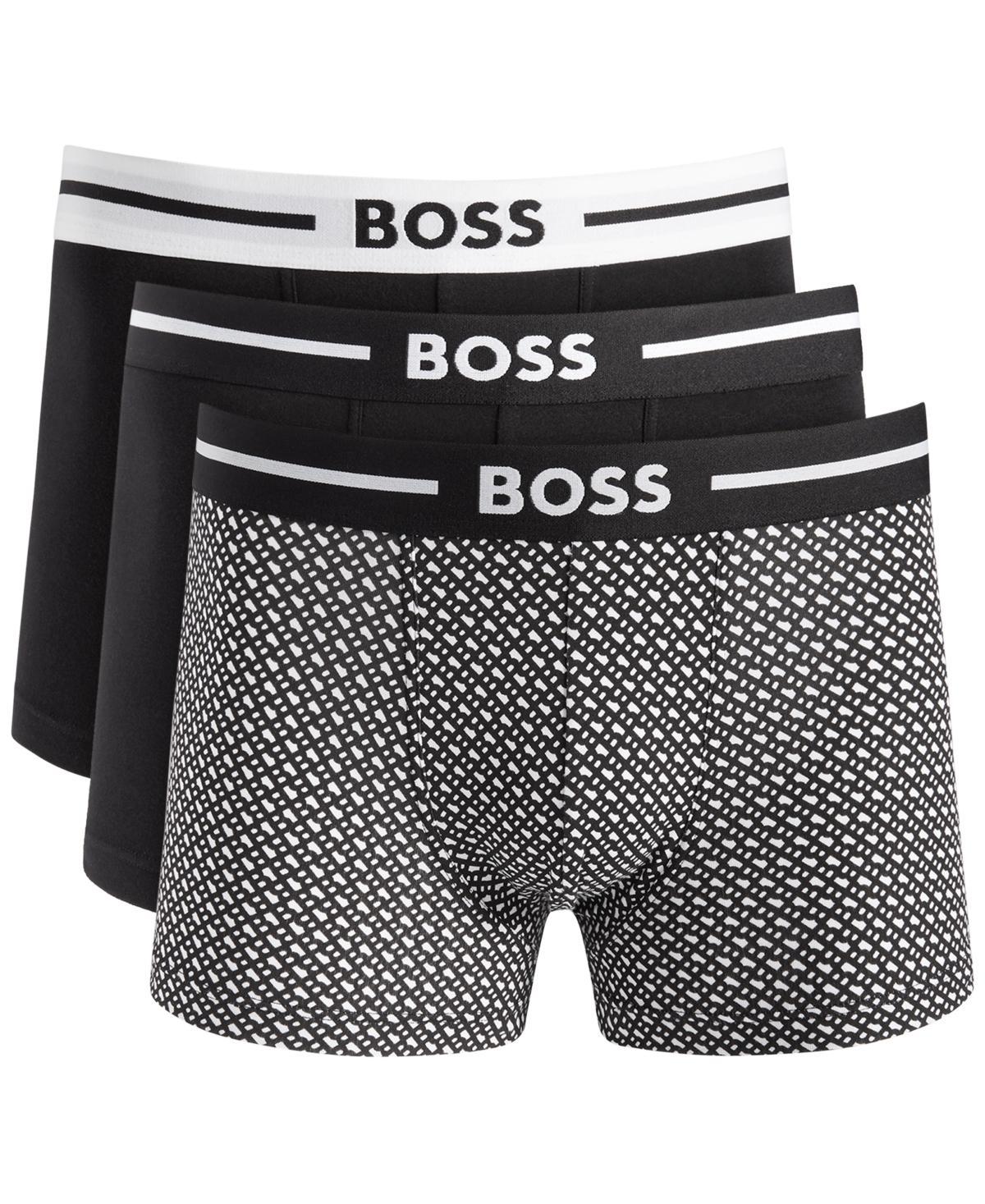 Boss by Hugo Boss Mens 3-Pk. Stretch Logo Waistband Trunks Product Image