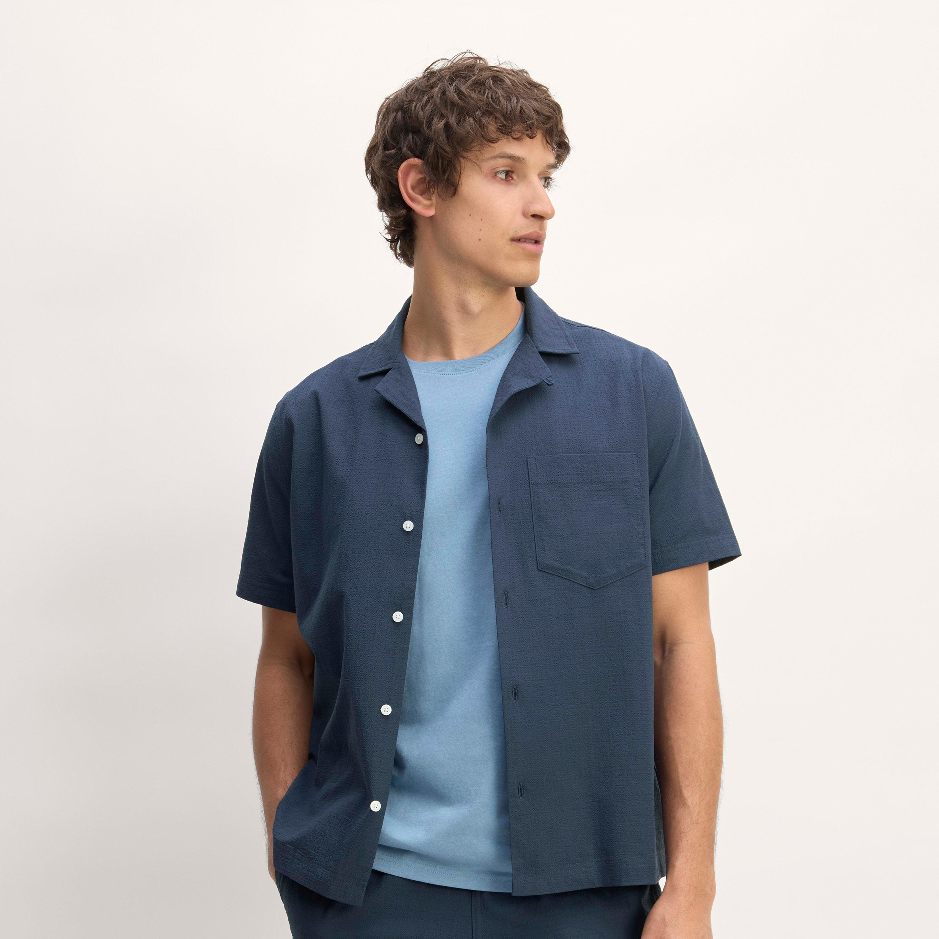 Mens Seersucker Short-Sleeve Shirt by Everlane Product Image