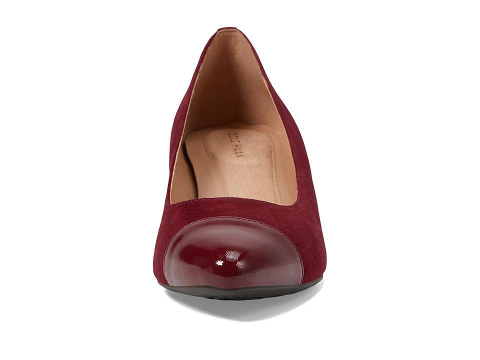 Cole Haan The Go-To Block Heel Pump 45MM (Black Cherry Suede) Women's Shoes Product Image