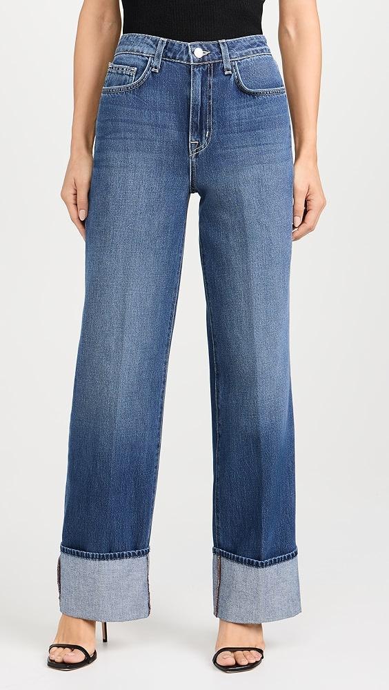 L'AGENCE Miley Cuffed Wide Leg Jeans | Shopbop Product Image