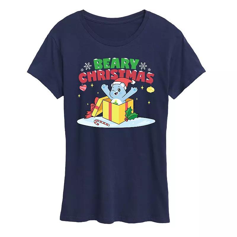 Womens Care Bears Beary Christmas Graphic Tee, Girls Heather Grey Product Image