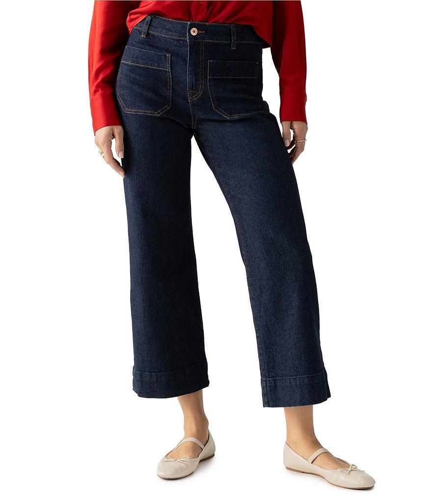 Sanctuary The Marine Denim Wide Leg Cropped Jeans Product Image