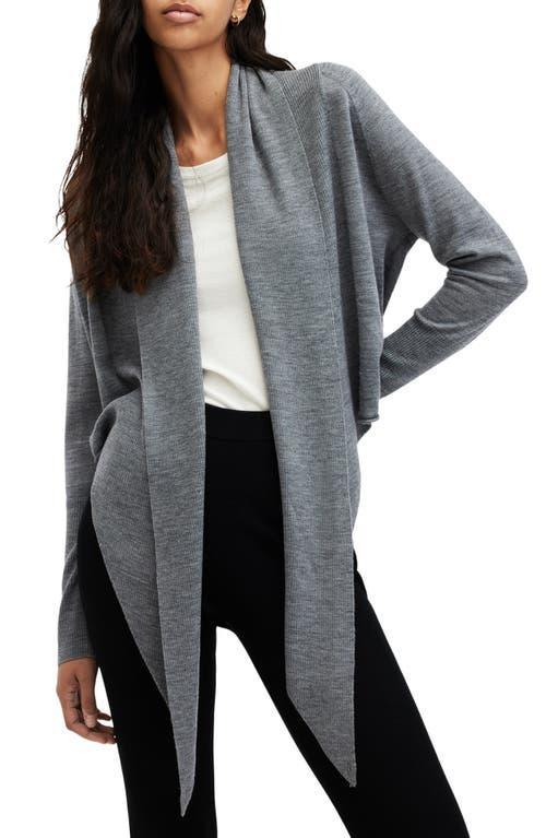 Wasson Pirate Wrap Merino Wool Cardigan In Grey Marl Product Image